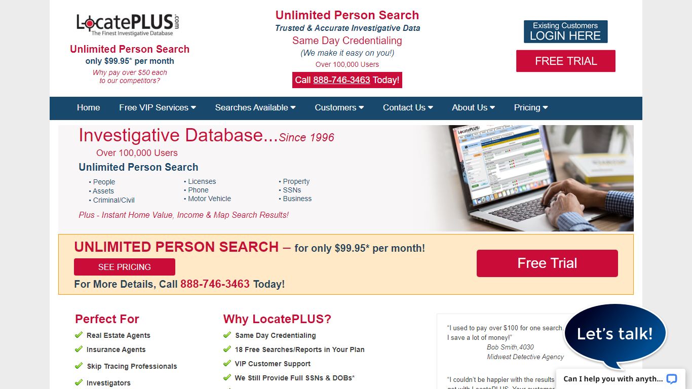 LocatePLUS.com | Skip Tracing & Investigative Data Solutions